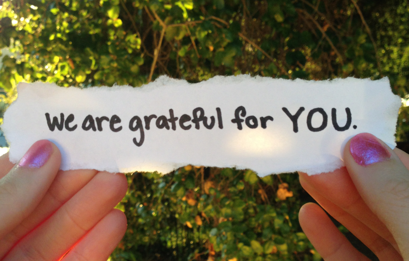 9) We are Grateful For…