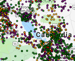 5) This Map is Amazing (Every Church in Every Village in Thailand?)