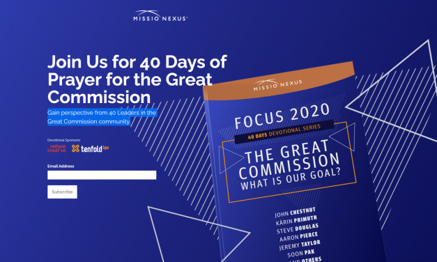 1) 40 Days of Prayer for the Great Commission
