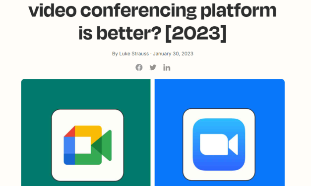 2) We All Keep Using Zoom; But What About Google Meet?