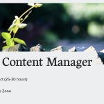 4) Job Opportunity: Assistant Content Manager